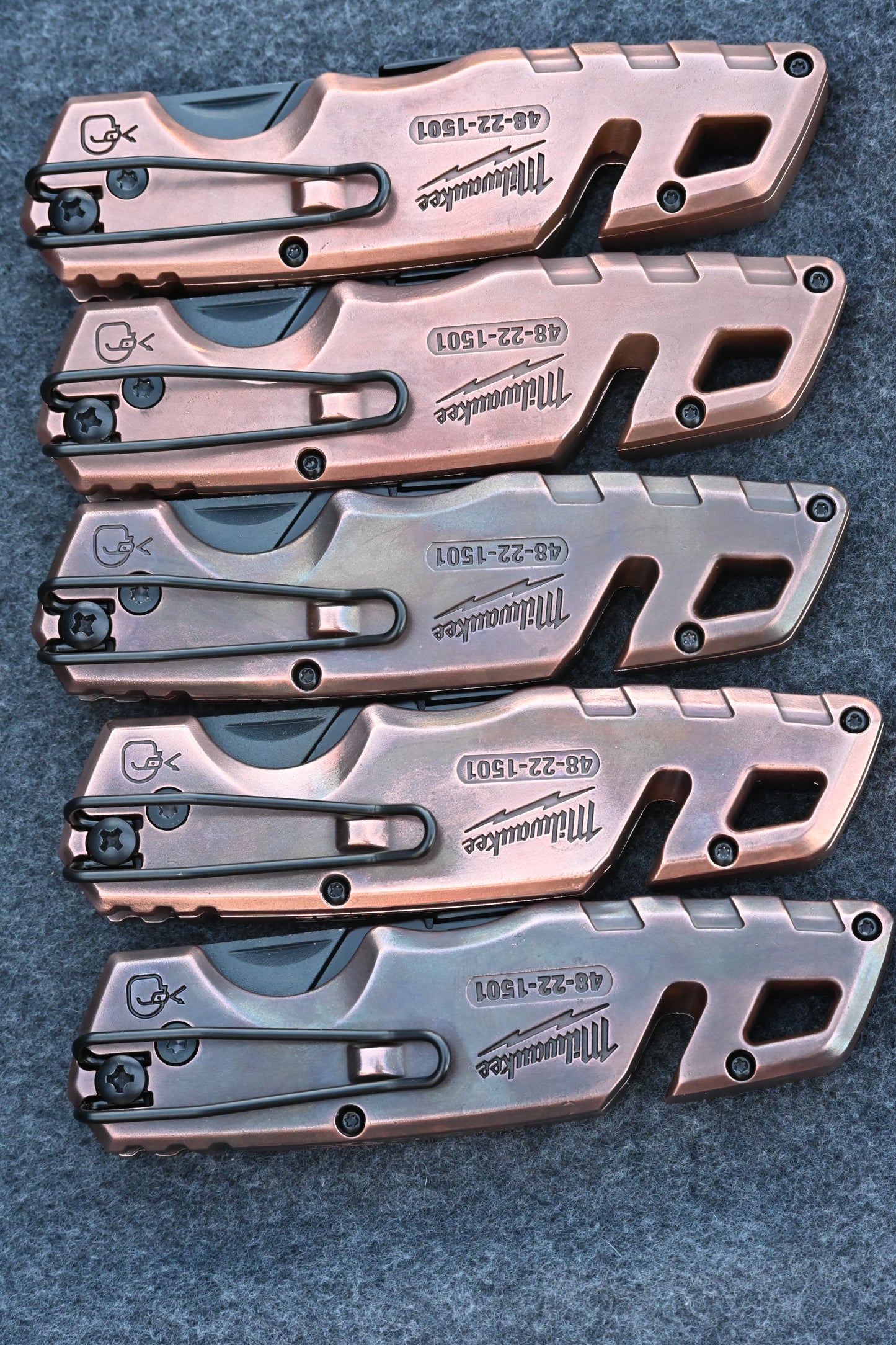 Copper Fastback Razor Handle