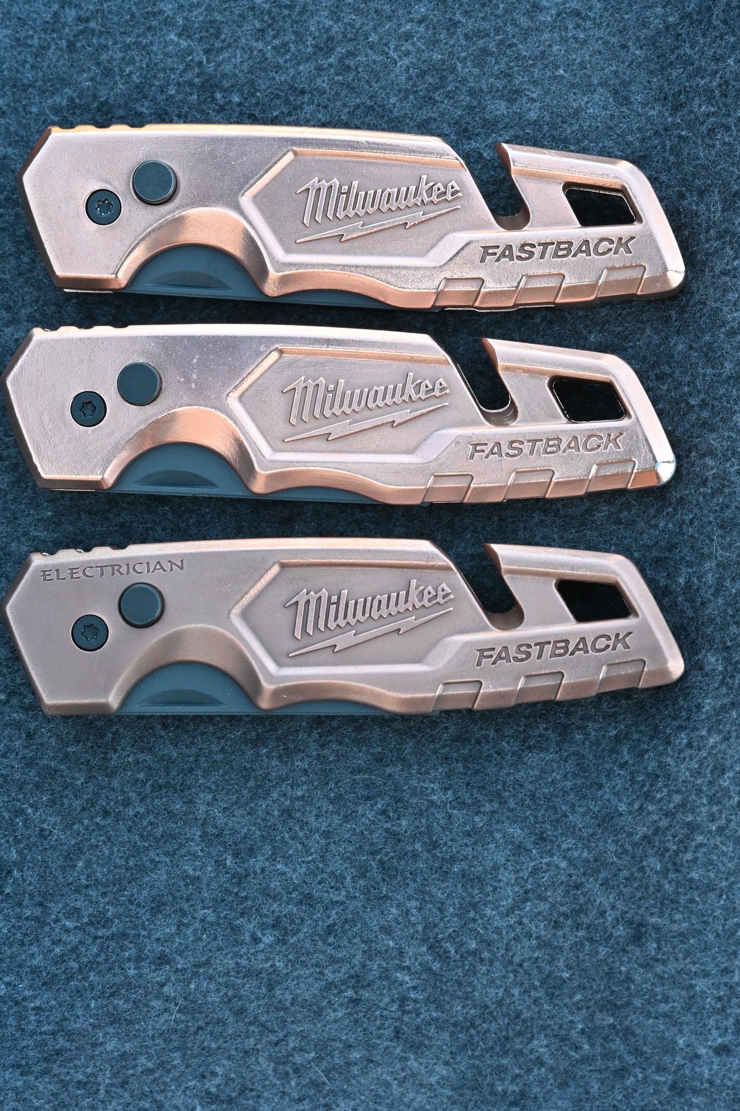 Copper Fastback Razor Handle
