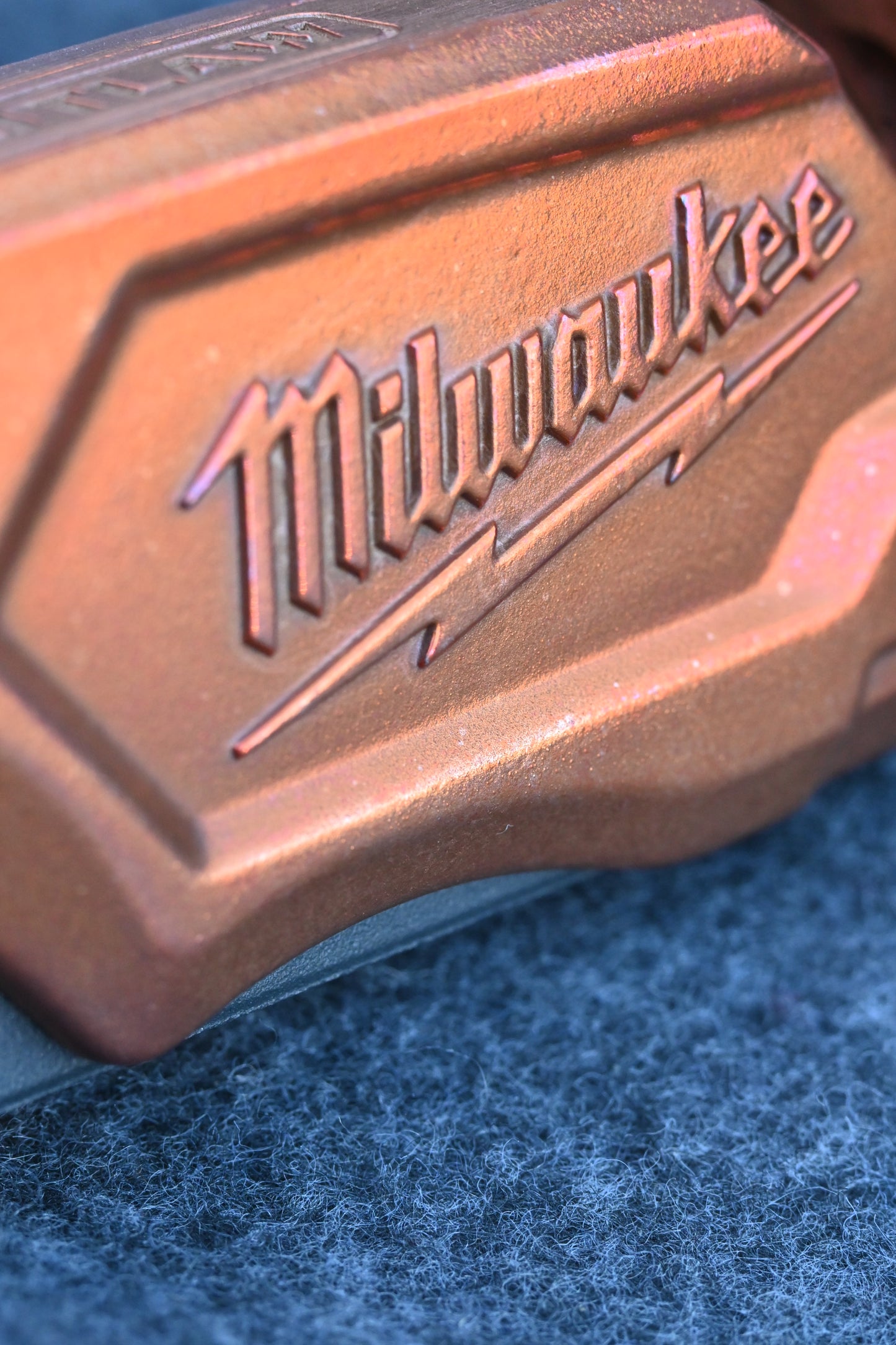 Copper Fastback Razor Handle